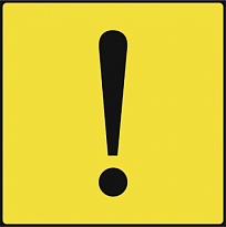 Наклейка НОВИЧОК квадр. "!" ГОСТ Начинающий водитель (150*150) наруж. (уп. 10 шт) SKYWAY